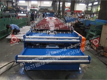 Roof Panel Double Deck Roll Forming Machine 7.2*1.3*1.6 M Size 220v 380v